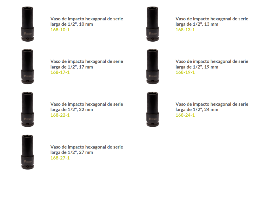 Juego de Vasos Hexagonales de 1/2" de Impacto 14 Piezas - IRIMO