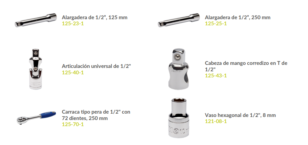 Juego de Vasos Hexagonales de 1/2" de 23 Piezas - IRIMO