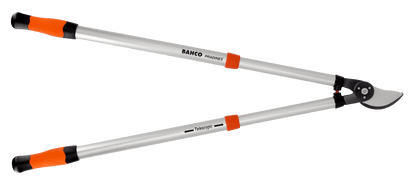 Tijeras de podar de dos manos de corte deslizante telescópicas, para expertos, de 40 mm y con mango bi-componente