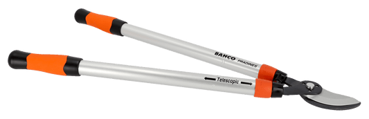 Tijeras de podar de dos manos de corte deslizante telescópicas, para expertos, de 40 mm y con mango bi-componente
